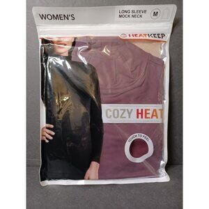 Heat Keep Women's Long Sleeve Mock Neck Fig Size Medium